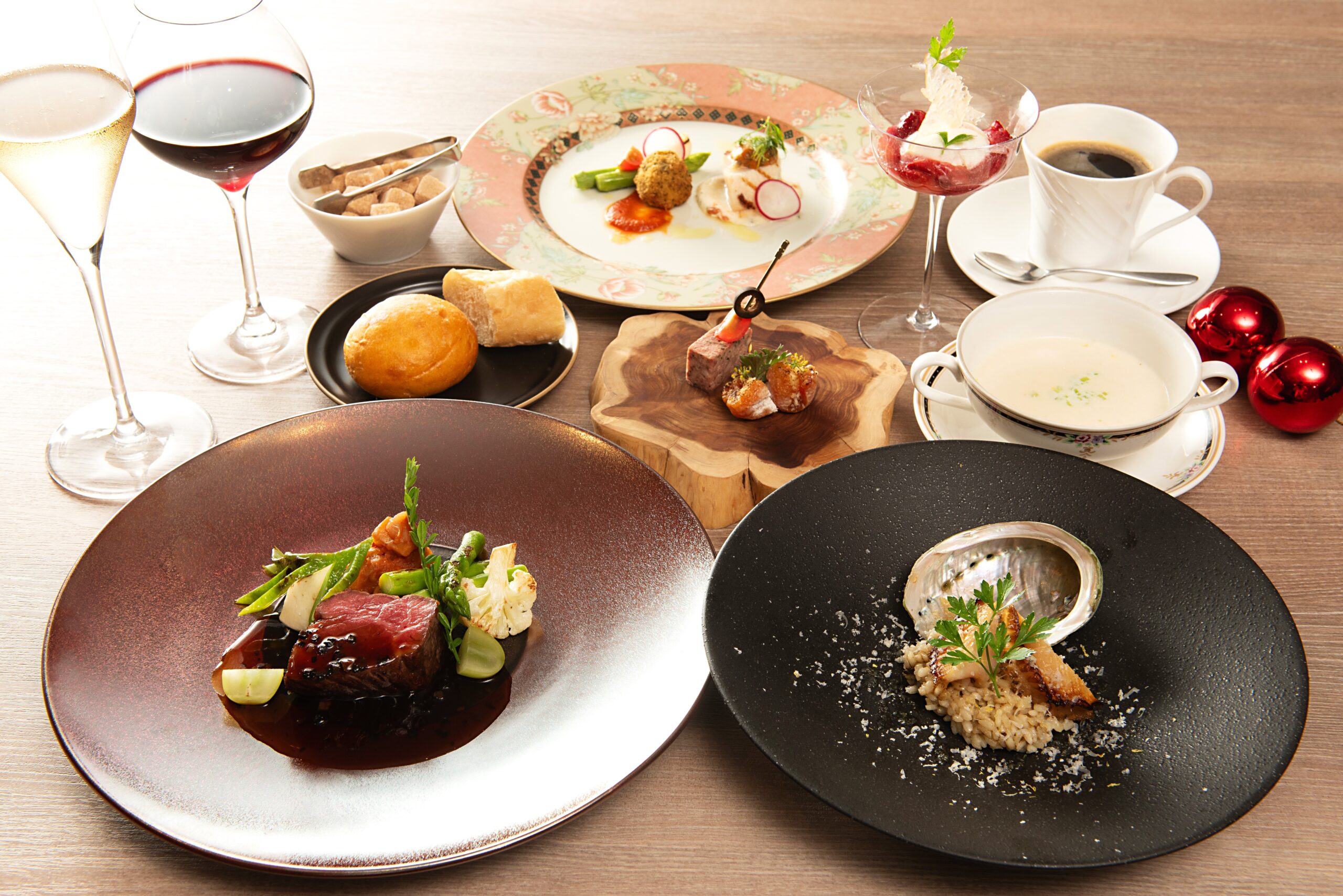 BergWindの豪華なコース料理